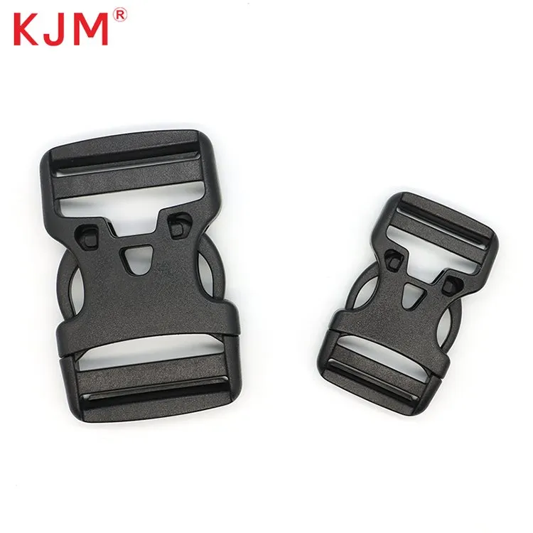 Flat Heavy Duty Dual Adjustable Side Release Plastic Buckles A2582