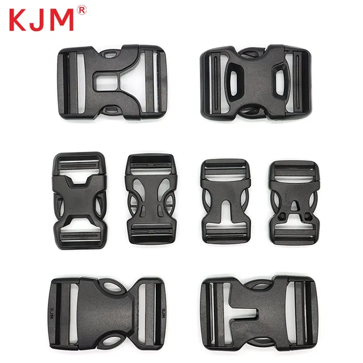 Flat Heavy Duty Dual Adjustable Side Release Plastic Buckles A2585