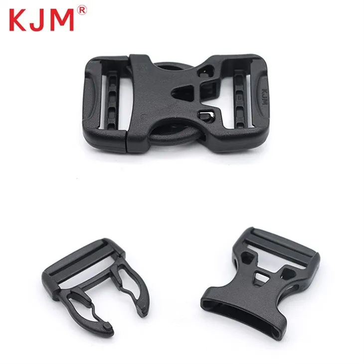 Flat Heavy Duty Dual Adjustable Side Release Plastic Buckles